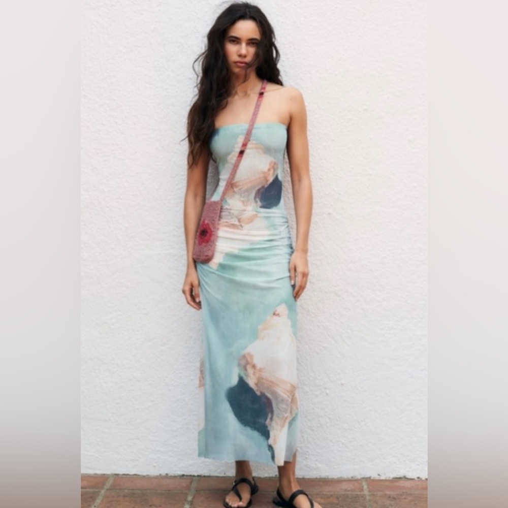 Zara PRINTED TULLE SKIRT & BODYSUIT SET - SIZE SMALL